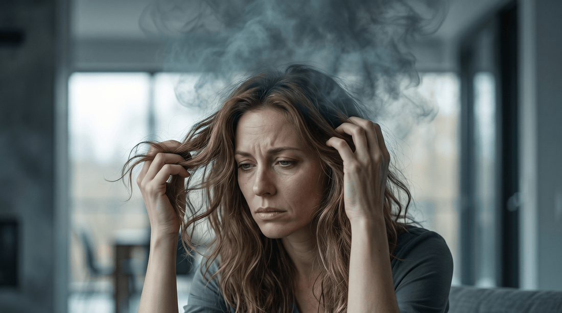 Perte de cheveux femme et stress : pourquoi les cheveux tombent davantage ? - SALEM