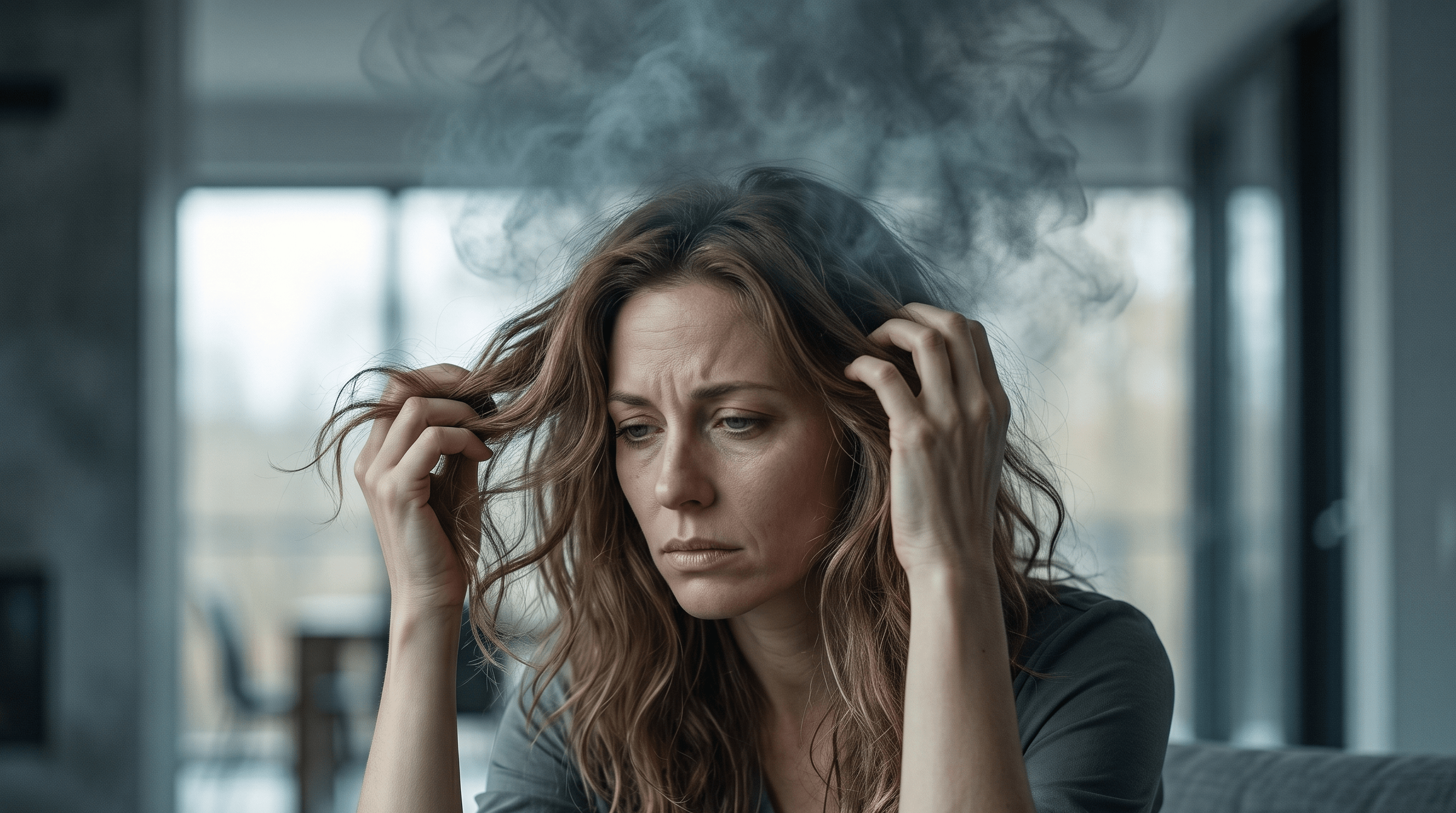 Perte de cheveux femme et stress : pourquoi les cheveux tombent davantage ? - SALEM