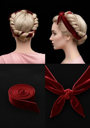Bandeau Boucles Sans Chaleur en Velours – Coiffure Protectrice Salem - soin capillaire naturel Salem Cosmétiques