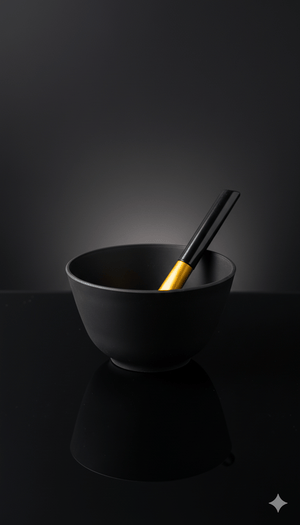 Bol rituel capillaire noir et pinceau Salem pour mélanger les soins cheveux naturels