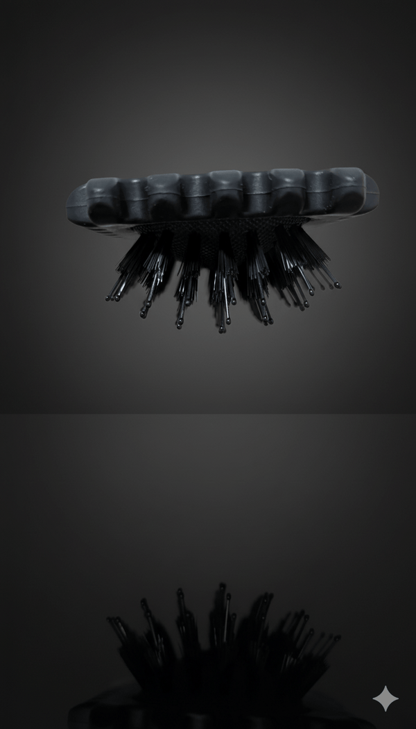 Brosse cheveux bouclés Salem avec picots souples et poils synthétiques démêlants