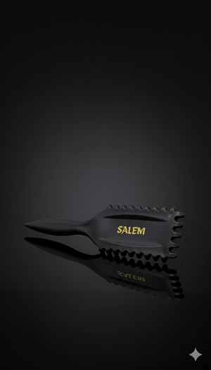 Brosse capillaire démêlante Salem noire mat, design élégant et ergonomique pour tous types de cheveux