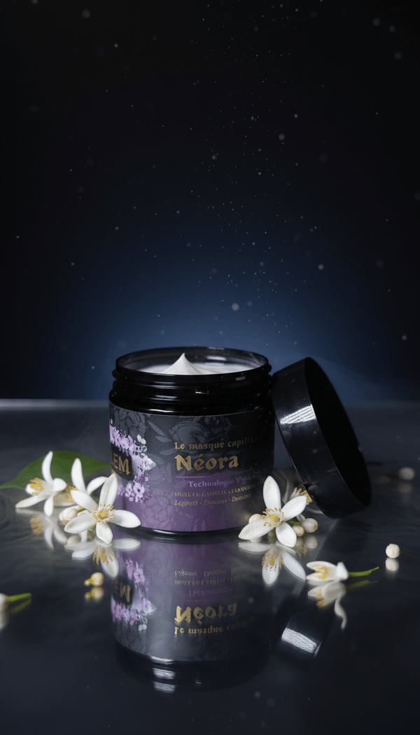 Masque cheveux fins naturels Néora Salem – soin capillaire léger pour volume et brillance sans alourdir.