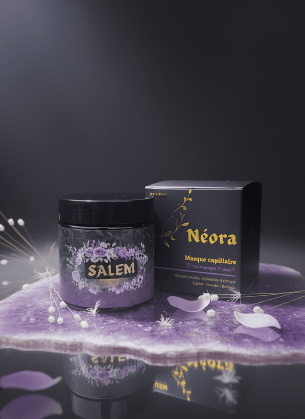 Masque capillaire Néora Salem – soin naturel 3-en-1 pour nourrir, démêler et sublimer les cheveux fins.