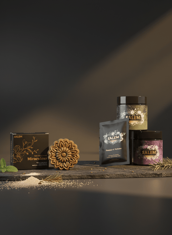 Kit découverte cheveux naturels Salem – routine complète de soins capillaires végétaux.