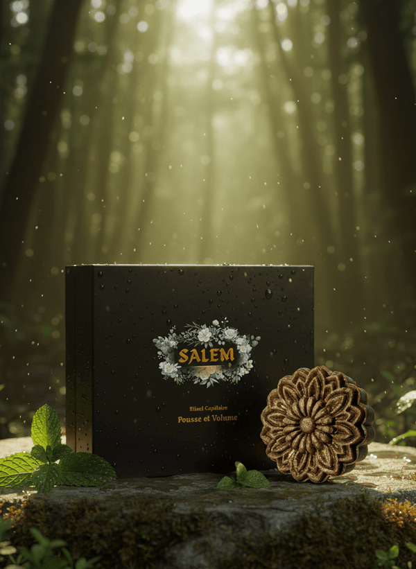 Routine cuir chevelu gras Salem – coffret détox naturel avec shampoing solide végétal.