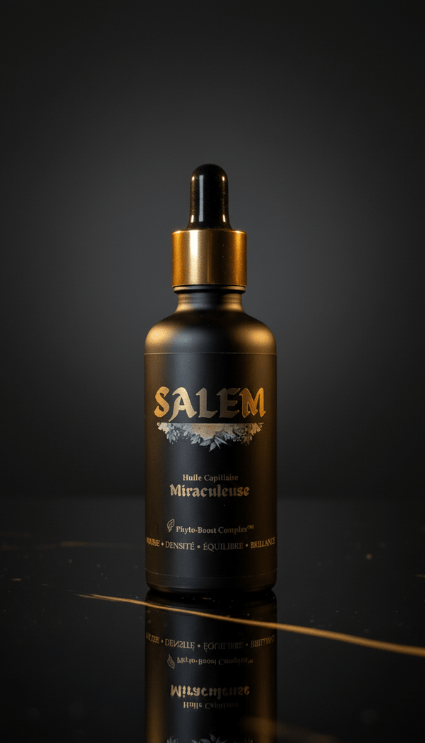 Huile capillaire Salem – infusion d’huiles et plantes précieuses pour nourrir et activer la pousse.