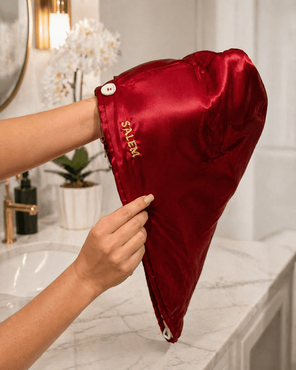 Serviette microfibre anti - frisottis SALEM - soin capillaire naturel Salem Cosmétiques